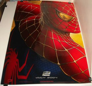 Rolled 2004 Spider Man 2 Advance Movie Poster Double Sided Marvel Comics Sony