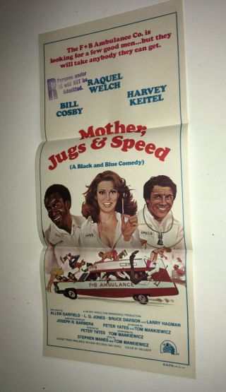 Mother Jugs & Speed Movie Poster 1975 Raquel Welch Ambulance Comedy