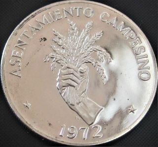 Only 10k Proof 1972 Panama 5 Balboas Km 30 - 1,  Oz.  Silver Coin
