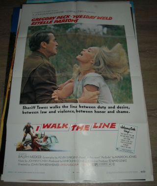 1970 I Walk The Line 1 Sheet Movie Poster Gregory Peck Tuesday Weld Photo