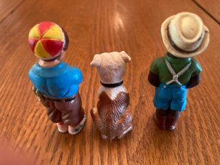 Little Rascals PVC figurines Spanky,  Buckwheat and Pete the pup - King World 2