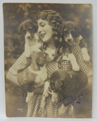Vintage Rahmn Hollywood Fan Photo Mary Pickford - Hand Signed