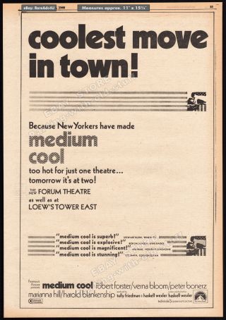 Medium Cool_original 1969 Trade Ad Promo / Poster_1968 Democratic Convention