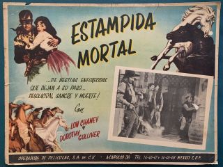 Lon Chaney The Last Frontier Mexican Lobby Card 1932