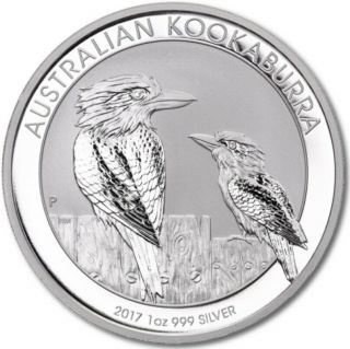 2017 Australia Silver Kookaburra Gem 1 Oz Coin • In Capsule • (bu)
