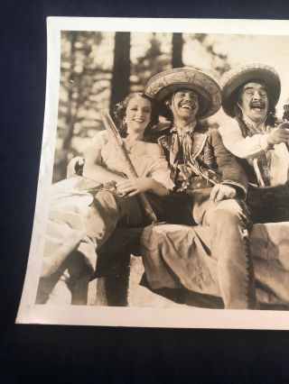 Vintage Movie Still Black & White Photo Men In Sombreros Pretty Ladies Laughing 2