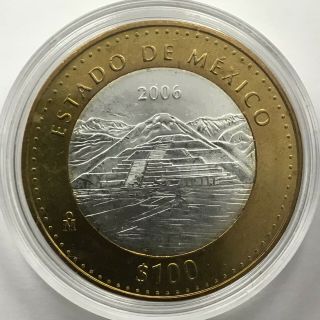 2006 Mexico 100 Pesos Estado De Mexico Bimetallic Km 802