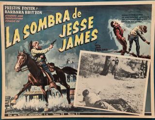 I Shot Jesse James Preston Foster Mexican Lobby Card 1949