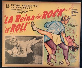 Rock Baby,  Rock It Johnny Carroll Kay Wheeler Lobby Card 1957