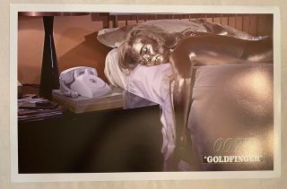 Goldfinger 007 James Bond Sean Connery,  Shirley Eaton Painted Girl Movie Poster