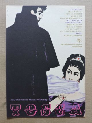Tosca East German A4 Poster 1957 Franca Duval And Franco Corelli