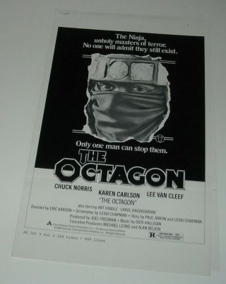 1980 The Octagon Movie Press Book Pressbook Chuck Norris Karen Carlson Action