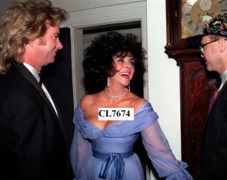 Elizabeth Taylor,  Husband Larry Fortensky And Elton John At A Gala For The Aids