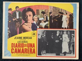 Luis Bunuel Diary Of A Chambermaid Jeanne Moreau 1964 Mexican Lobby Card