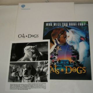 2001 Cats & Dogs Promo Movie Press Kit 6 Photos Jeff Goldblum Elizabeth Perkins