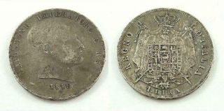 1810 M Napoleonic Kingdom Of Italy 1 Lira.  900 Silver Coin