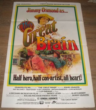 1978 Jimmy Osmond - The Great Brain 1 Sheet Movie Poster Osmonds Musical Family