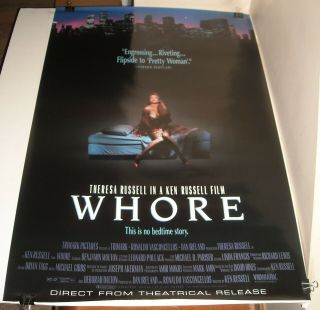 Rolled 1991 Ken Russell Film Whore Movie Poster Sexy Theresa Russell Ben Mouton