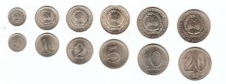 Angola - Set 6 Coins 50 Lwei 1 2 5 10 20 Kwanzas 1975 - 1978 Aunc/unc Lemberg - Zp
