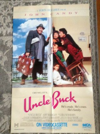 Uncle Buck Vintage Vhs Video Movie Poster From 1989 John Hughes