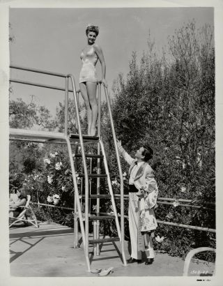 Esther Williams On A Diving Board 1944 Photo Bathing Beauty Sexy