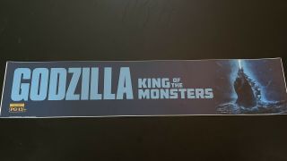 Godzilla King Of The Monsters 5 X 25 Authentic Mylar Marquee Poster Near