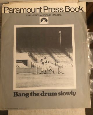 Bang The Drum Slowly (1973) Robert Deniro,  Michael Moriarty Pressbook