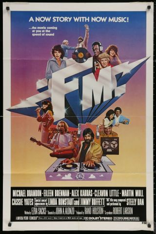 Fm Linda Ronstadt Jimmy Buffet 1978 One Sheet Movie Poster 27 X 41