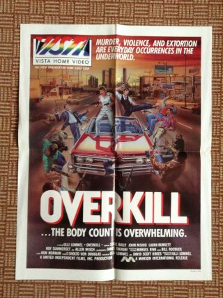 Overkill Vhs Video Store Movie Poster Vista Home Video Great Graphics