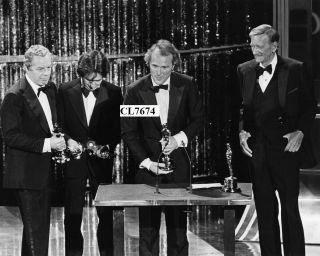 John Wayne Present Oscar To Michael Deeley,  Michael Cimino,  Barry Spikings Photo