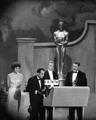 Richard Widmark And Polly Bergen Present Oscar To Gene Warren And Tim Baar Photo