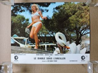 Ingrid Thulin Orig Leggy Bikini French Lobby Card 1968 Devil Under The Pillow