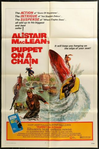 Puppet On A Chain Barbara Parkin 1972 1 Sheet Movie Poster 27 X 41 -