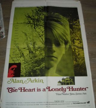 1968 The Heart Is A Lonely Hunter 1 Sheet Movie Poster Alan Arkin Deaf Mute Film