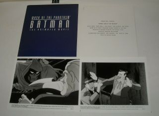 1993 Dc Comics Batman Mask Of The Phantasm Promo Movie Press Kit 2 Photos