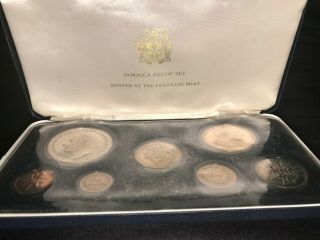 1972 Jamaica Proof Set (Franklin,  7 coins,  w/ 1.  2 oz silver Manley $5 coin) 2