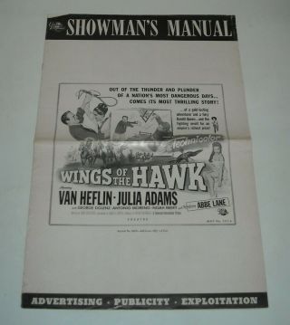 1953 Wings Of The Hawk Promo Movie Pressbook Van Heflin Julia Adams Abbe Lane
