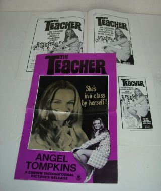 1974 The Teacher Promo Press Book Pressbook Sexy Angel Tompkins Thriller