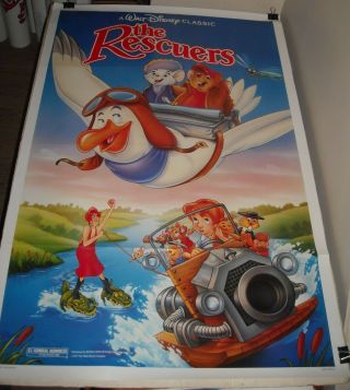 Rolled 1989 Disney The Rescuers Re Release 1 Sheet Movie Poster Animated
