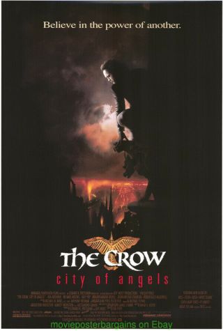 The Crow : City Of Angels Movie Poster 27x40 Vincent Perez Mia Kirshner 1996