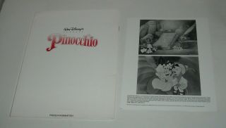 Walt Disney Pictures Pinocchio Movie Promo Press Kit 4 Photos Animated Classic