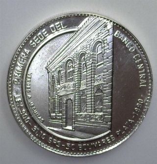 Venezuela 1990 Silver 50 Bolivares Near Perfect Proof Deep Cameo Central Bank