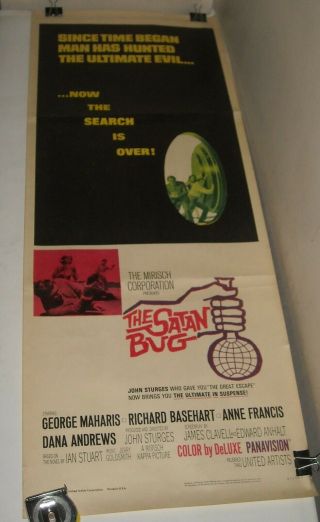 Rolled 1965 The Satan Bug 14 X 36 Movie Poster Anne Francis George Maharis