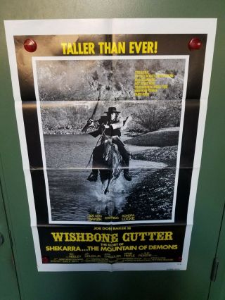 1977 Wishbone Cutter One Sheet Poster 27 " X41 " Joe Don Baker Sondra Locke Western