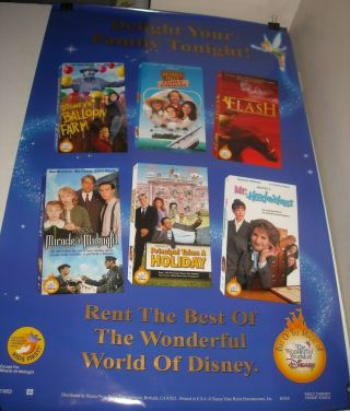 Rolled Wonderful World Of Disney Video Promo Movie Poster Miracle At Midnight