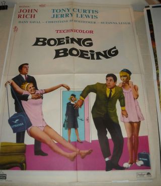 Boeing Boeing Foreign 18 X 26 Movie Poster Sexy Gga Jerry Lewis Tony Curtis