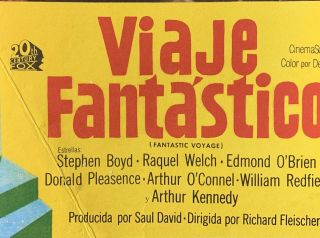 FANTASTIC VOYAGE Raquel Welch MEXICAN LOBBY CARD Stephen Boyd 1966 3