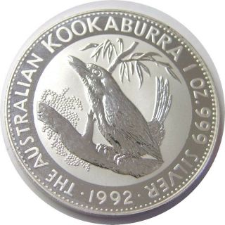 Elf Australia 1 Dollar 1992 Silver Kookaburra Bird