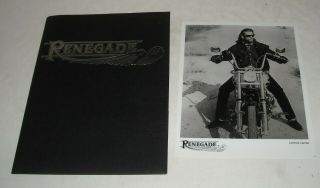 Renegade Movie Promo Press Kit 6 Photos W Slides Lorenzo Lamas Kathleen Kinmont