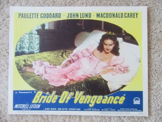 Bride Of Vengeance 1949 Lc 6 11x14 Paulette Goddard Nm
